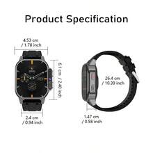SIMSONLAB 2.13-Inch HD Front Camera Smart Watch For Man , Big Screen Smart Watch , Support GPS/Beidou/Granus Support WIFI 2.4G Full Touch Square Screen Plug-In Calls Complete Market Good Gift Good Stylish Goodies - Multicolor - View 3