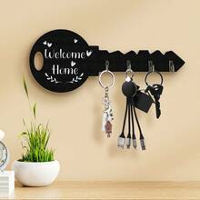 (Key Hook) 1pc Key Holder Wall Mount Key Holder Coat Rack Wall Mount Entryway Decor Mail And Key Organizer For Wall Key Rack For Wall Keyholder Key Wall Holder Holiday Gift New Home Gift Home Decoration - 1個 - 查看 3
