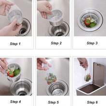 1pc Disposable Kitchen Sink Drain Filter, Sink Strainer For Bathroom Basin, Kitchen Sink Drain Catcher, Random Color - Multicolor - View 3