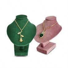High Quality Velvet Or PU Mini Portrait Necklace Display Props Mannequin Jewelry Pendant Necklace Storage Props
