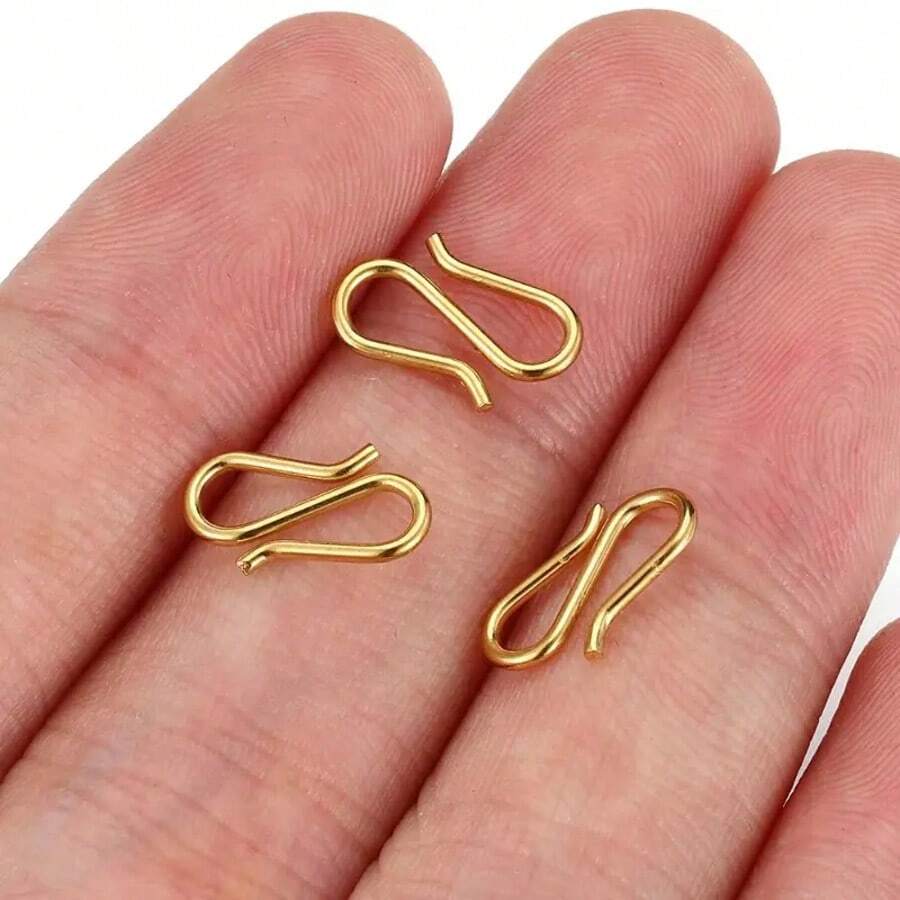 20pcs Stainless Steel S-Hook Connectors - DIY Necklace, Bracelet Jewelry Making Accessories - S Buckle - View 1