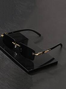 1 paire de lunettes vintage à monture carrée décorée de motifs léopard, mode