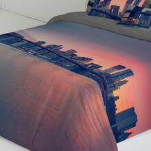 Naturals - 印花羽绒被套 - ✅ 2-5 天内发货 - 100% 超柔软棉 - 包括羽绒被套 + 1 或 2 个枕套 - 西班牙制造 - 床 90/105/135/150/180 - 布魯克林大橋 - 查看 4