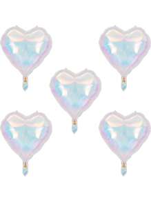 5pcs/Set 18-Inch Rainbow Star Shaped Foil Balloons - Transparent Pastel Colors, Suitable For Valentine's Day, Wedding, Birthday, Anniversary And Party Decoration, Celebration Events | Rainbow Decorations | Reflective Surface, Birthday Balloons