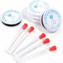 1 Set: Elastic Crystal Thread + 2pcs Beading Needles, DIY Handmade Jewelry Beading Supplies - Beading Needlework Set - View 2