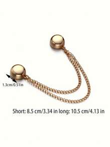 2 Stück multifunktionale magnetische Wäscheklammer, neue magnetische Wäscheklammer, starker Turban-Magnet mit Kette, Sicherheitshemd-Clip Wäscheklammer, Damen Mode-Accessoire zum Straffen von T-Shirt-Säumen, Kragen-Säumen und Hosen-Säumen