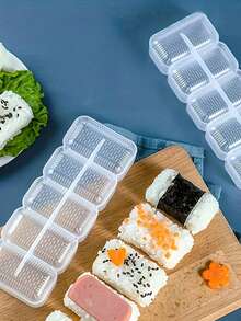 1/2pcs Five-Piece Sushi Mold Rice Ball Mold, Nigiri Sushi Mold Rice Ball 5 Roll Maker Non-Stick Sushi Making Tool, Musubi Making Press Suitable For Lunch Boxes And Home DIY, Kitchen Gadgets, Kitchen Accessories - Multicolor - View 5