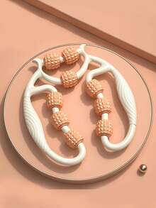 1pc 9-Wheel Leg Massager, Rolling Leg Clamp, Relieve Muscle, Unblock Meridians, Kneading Relaxation, Roller Design, Suitable For School, Back To School, Travel, Travel Essential, Home Essential, Spa, Massage Tool, Massage, Massager, Spa