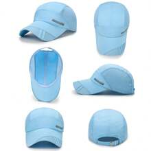 Gorra de béisbol transpirable con protección solar para exteriores, golf, pesca, de secado rápido y ajustable para deportes como correr