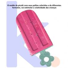 Kit Forminha 12 Picolé Forma Molde Palito Sorvete Gelo Livre Bpa