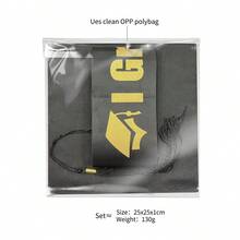 1pc Black Graduation Cap, Graduation Strap, Black Graduation Cap Strap, Graduation Dress Set, Hair Cap Accessories Graduate, Graduation Season - Multicolor - View 4