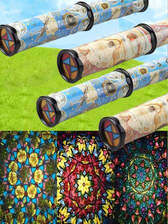 1PC360 ° Rotating Telescopic Kaleidoscope Toy, Perfect Decompression Kaleidoscope Toy For Office Desk, Sensory Toy, Interactive Toy For Family Gatherings, Explore The World Of Colors And Patterns, And Give A Beautiful Kaleidoscope Birthday Gift To Family And Friends