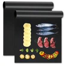 1 Stück Backofen-Auskleidung mit Antihaftbeschichtung - Schwerlast, wiederverwendbares Backofenauslegepad für E-Öfen und Gasöfen - hitzebeständig bis zu 500°F, BPA- und PFOA-frei, perfekt für Grillen und Kücheneinsatz