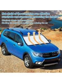 Parasol para coche - 140*80cm Parasol plegable para parabrisas delantero del coche, protección UV para ventana trasera del coche, adecuado para SUV y camioneta, cubierta de aislamiento térmico - Plateado - Ver 7