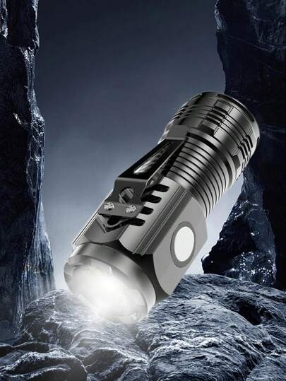 1pc LED High Intensity Rechargeable Flashlight, Multi-Function Long Range, Portable Super Bright Home Use Mini Compact Penlight With Side Lamp, Suitable For Cycling, Night Path, Emergency, Outdoor, Home, Patrol