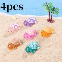 1 件发光玻璃海龟装饰套装，多种颜色，适用于水族馆、家居装饰、派对礼物和仙女花园配件