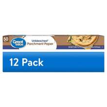 (Paquete de 12) Papel de pergamino sin blanquear Great Value, 50 pies cuadrados - 12 - Ver 1