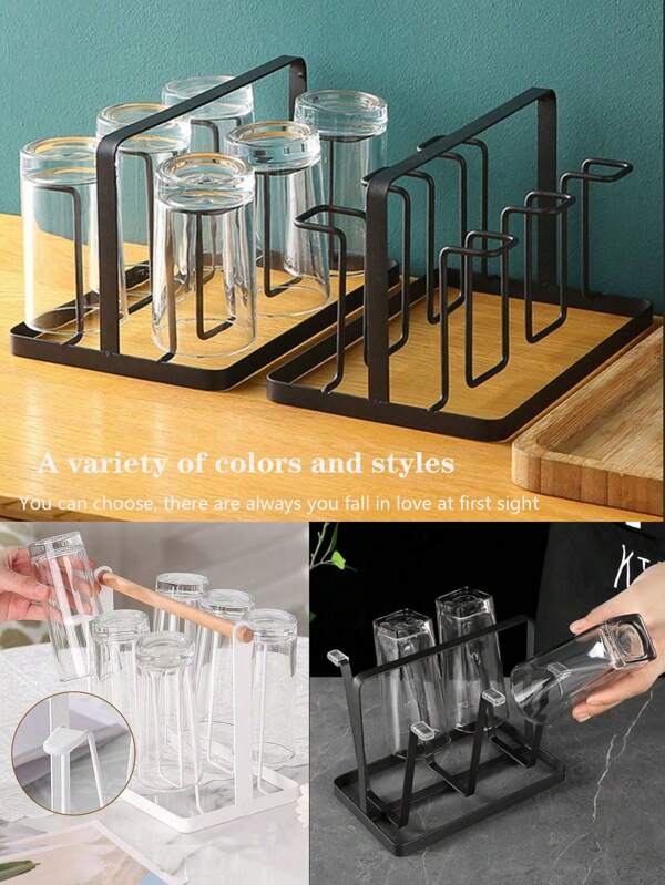 1 Pieza Escurridor de vasos de vidrio, organizador creativo de taza para el hogar, diseño colgante para la sala de estar, la oficina, almacenamiento de copas de vino, gran regalo para Navidad, Halloween, Acción de Gracias, Pascua, Año Nuevo