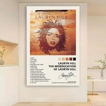 Framed Lauryn Hill Poster The Miseducation Of Lauryn Hill Music Album Cover Signed Limited Poster Canvas Poster Wall Art Decor Print Picture Paintings For Living Room Bedroom Decoration Unframe-Style Unfra - Đã đóng khung - Xem 1