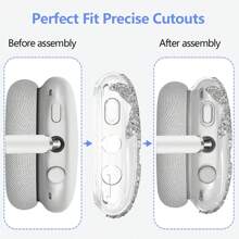 Airpod Max(2024/2020) Shining Star Earphone Protective Case, 3D Star Silicone Earphone Protective Cover, Unique 3D Glittering Star TPU Protective Shell, Stereoscopic Star Silicone Protective Cover, Silicone Earphone Protective Case, Fashionable Configuration, Best Gift