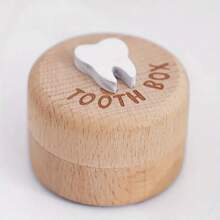 1pc Personalized Customization Tooth Fairy Box, Tooth Fairy Keepsake Box, 3D Carved Wooden Box, Souvenir, Cute Tooth Holder, Great Christmas Halloween Thanksgiving Day Gift, New Year's Gift, Valentine's Day Gift Back To School