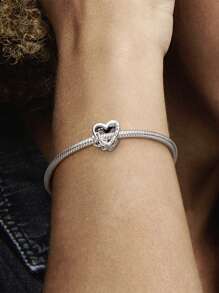1Pc 925 Sterling Silver Fashionable Love You Mom Infinity Heart Charm Bead Fit For Women Bracelets Bangles DIY Jewelry Making