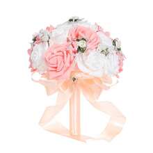 Wedding Bouquet Artificial Bridal Flower Bouquets Wedding Photo Booth Props Wedding Decorations - pink 1pc - View 7