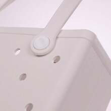 Miniso Classic Style Holes Handheld Bag - Casual Outings,An Eye-Catching Item For Everyday Travel, Lunch Bags For Girls Suitable Size Cute Bento Bags With Handle Beach Bag Waterproof - Pink - View 5