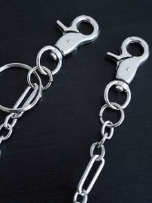 1pc Gothic Punk Style Metal Chain Decorative Waist Chain, Suitable For Party - Pants Chain - View 3