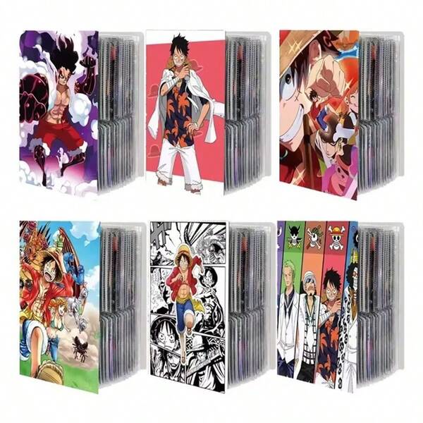 ONE PIECE 240 piezas Álbum de tarjetas OPCG, libro, mapa de Zoro, soporte de cartas, carpeta protectora HD de acción, cuaderno, regalos, regalos de Navidad, todo tipo de libros coleccionables de cartas de juego, libro coleccionable de One Piece