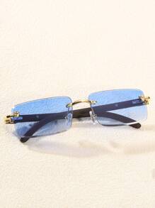 1 paire de lunettes vintage à monture carrée décorée de motifs léopard, mode
