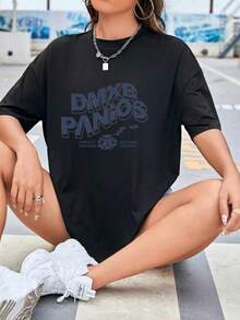DGCC Printed T-Shirt With Urban-Style Text And Graphics - Black - View 2