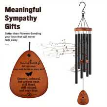 1pc Garden Memorial Condolence Gift Wind Chimes - Memorial Gifts For Lost Loved Ones - Express Your Feelings For Your Loved Ones - Memorial Condolence Home Decoration Outdoor Garden Terrace Wind Chimes As Memorial Gifts