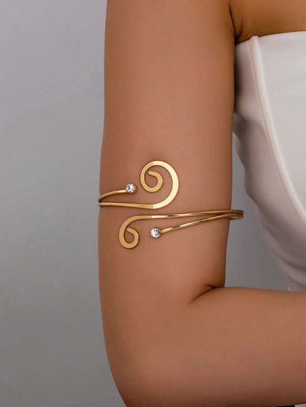 1 Pc Swirl Design Braço Cuff Mulheres Braço Banda Braço Superior Pulseira Corpo Jóias