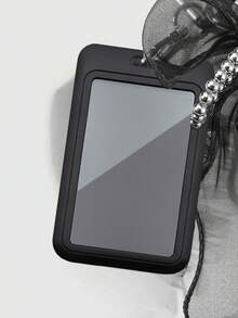1. Ví đựng thẻ cứng hình trái tim đính nơ ngọc trai unisex, móc khóa nơ lưới đen đính ngọc trai giả thời trang, phụ kiện ốp điện thoại đính hạt, thiết kế nơ tối giản. - màu đen - Xem 7