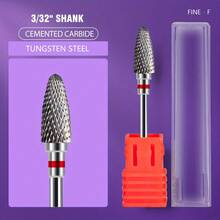 1件专业美甲钻头，钨钢指甲锉，适用于电动打磨机，带指甲抛光头的修甲工具