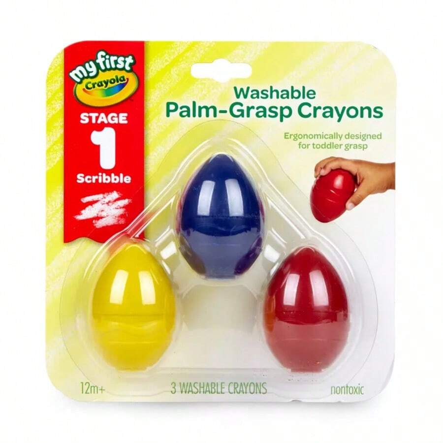 3ct Washable Grasp Crayons Stage 1 , Back To School Gifts - 1 - View 1