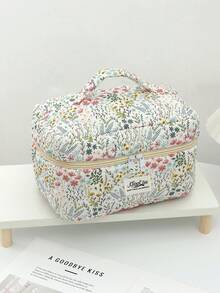 1 件装春日花园清新便携化妆包，时尚休闲大容量便携拉链化妆包，旅行文具收纳包，度假必备化妆包，可装粉底液、有线耳机、耳塞、头戴式耳机、充电器、口红、化妆品、香水、护肤品和美容产品、钥匙等，节日礼品袋，化妆包，化妆袋，化妆包，小型化妆包，圣诞礼物，小巧手提包，化妆品收纳包，迷你收纳包，大容量收纳包，圣诞礼物，收纳包，化妆包，旅行必备 - 綠色 - 查看 13