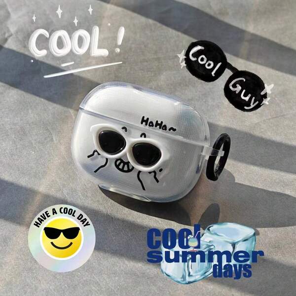 علبة سماعات الأذن المتوافقة مع S4 ، الجيل الثالث ، Pro الجيل الثاني ، وسماعات Galaxy Buds3 و Buds3pro و Buds2 و Buds Fe و WF1000MX5 و Linkbuds S و Studio Buds و Redmi Buds5pro 6lite و Vivo TWS4 و TWS3e و Bowie WM02 ذات شكل رجل نظارات