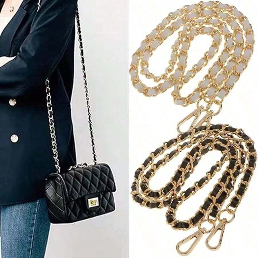 120cm/47.24inch Long PU Chain Strap For Crossbody Shoulder Bag, DIY Shoulder Bag Chain For Women Accessories, Suitable As A Replacement For Shoulder & Crossbody Bags, DIY Wallet Making