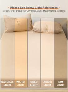 1pc Waterproof, Bedding, Fitted Sheet, Solid Color Mattress Cover, Made Of Modern And Minimalist Fabric, Deep Pocket, Only, Without Pillowcase, Dustproof Non-Slip, For All Season, For Twin, Full, King, Queen Size, Home Textile, Bedding Gifts, For Bedroom, Dormitory, Guest Room, Hotel, Machine Washable