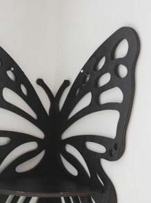 1pc Butterfly Corner Shelf Wooden Storage Rack Wooden Wall Decor Floating Shelves Hanging Shelves For Wall Corner Floating Shelves Plant Wall Shelf Wooden Decorations Wall Corner Shelf Crystal Display Shelf Boho Wall Shelves For Bedrooms Bathroom Kitchen Office Living Room Dorm Decor Gift,Home Decor ,Room Decor,Wall Decor
