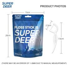 Fawnmum 500 Pcs Floss Picks Super Clean With Sure-Zip Seal 5 Packs