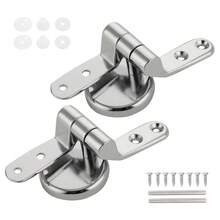 Zinc Alloy Toilet Seat Hinge Flush Toilet Cover Mounting Connector Toilet Lid Hinge Mounting Fittings Replacement Parts Bathroom Bathroom Accessories Bathroom Tools - Silver - View 7