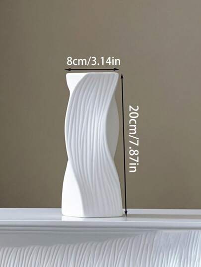 1pc Unbreakable PP Material Flower Vase, Floral, Home Living Room, Tafel ation, Meubel Piece, Girlfriend, Mother's Day Room Glass Vase view 6