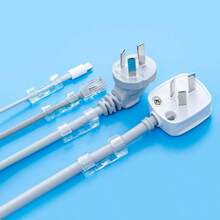 100 Piece Clear Adhesive Cable Clips - Durable Plastic Cable Organiser For Power Cord Management, Under Table And Wall MountingSafe, Neat Cable Storage Solution, Random Colours - Multicolor - View 9