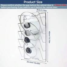 1 pièce Organisateur de couvercles de casserole suspendu en métal , Étagère de rangement murale à plusieurs niveaux pour casseroles et couvercles, Accessoire de cuisine gain de place pour la maison et les restaurants