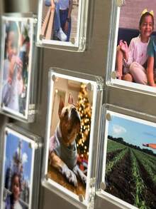 Marco de fotos magnético de acrílico personalizado, personalízalo con fotos | Marco de fotos | Imán de refrigerador | Regalo para amigos | Imán de lavavajillas - Estilo 2 - Ver 3