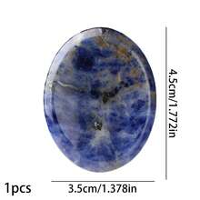 1 件装烦恼石玫瑰石英紫水晶手工雕刻拇指石口袋冥想椭圆形水晶天然活力放松石 - Stone - 查看 8