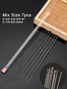 beadia 3/5/7 Stücke Set Perlnadeln mit seitlichen Öffnungen zum leichten Einfädeln, geeignet für Handarbeit und DIY Perlenherstellung - mit Aufbewahrungsröhrchen - Perlennadel - Übersicht 12